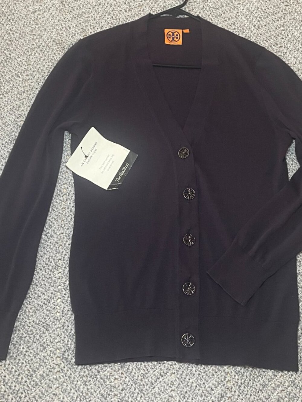 Tory Burch dark Purple Cardigan / Sweater size L